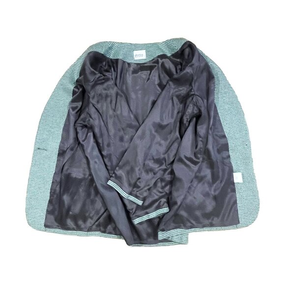 Jessica Scott Vintage Woven Blazer — Sage Green Textured Single Button Jacket - Picture 5 of 13